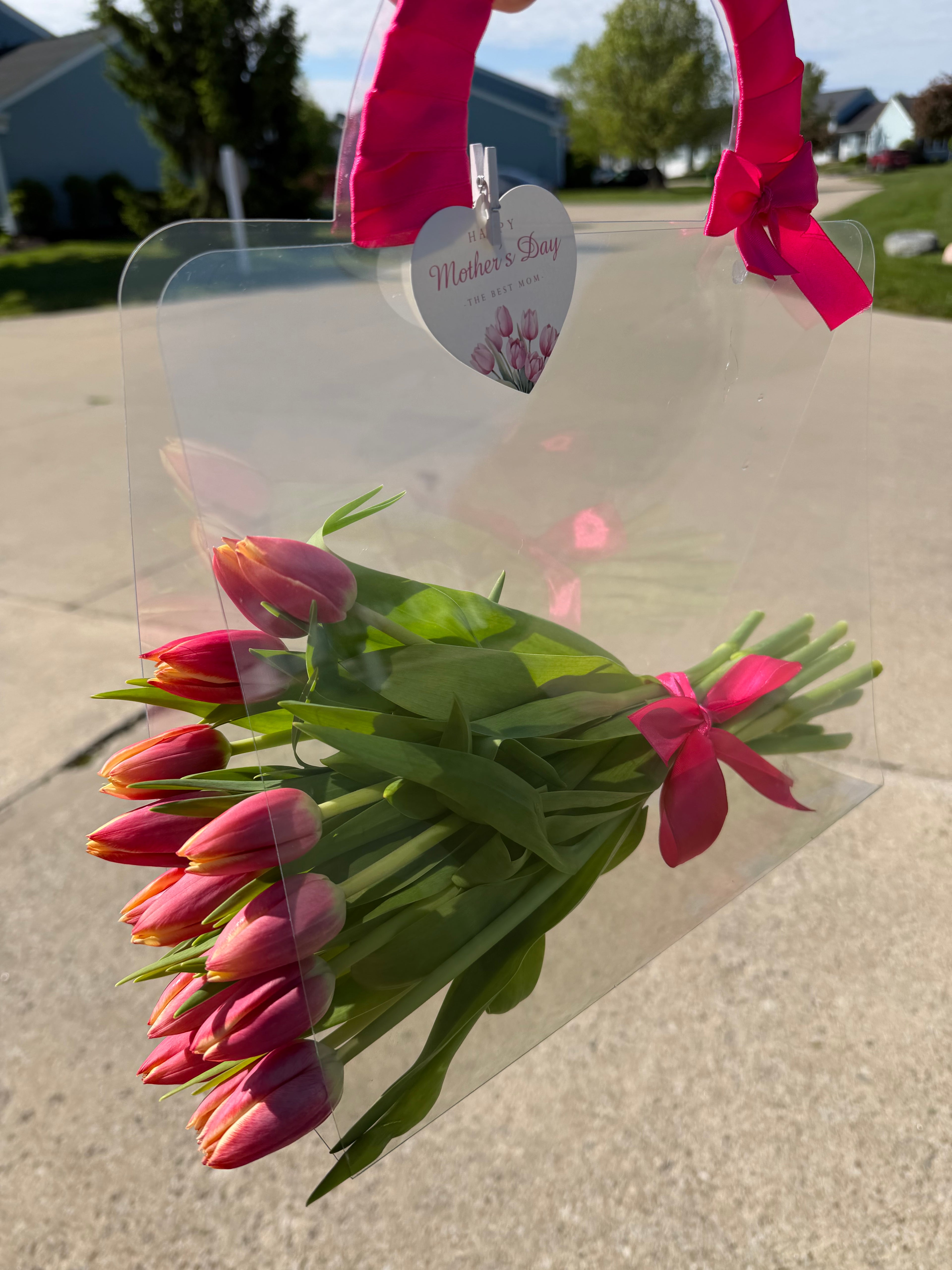 Luxury Tulips in Signature Clear Bag