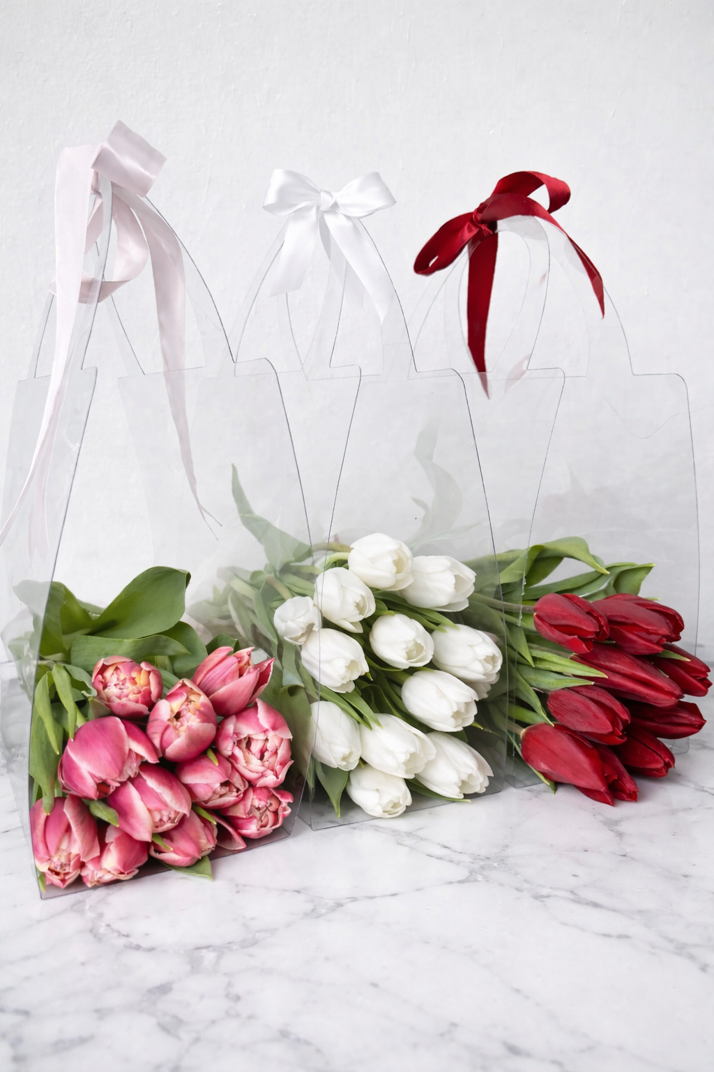 Luxury Tulips in Signature Clear Bag