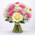 Pink & Ivory Rose Bouquet