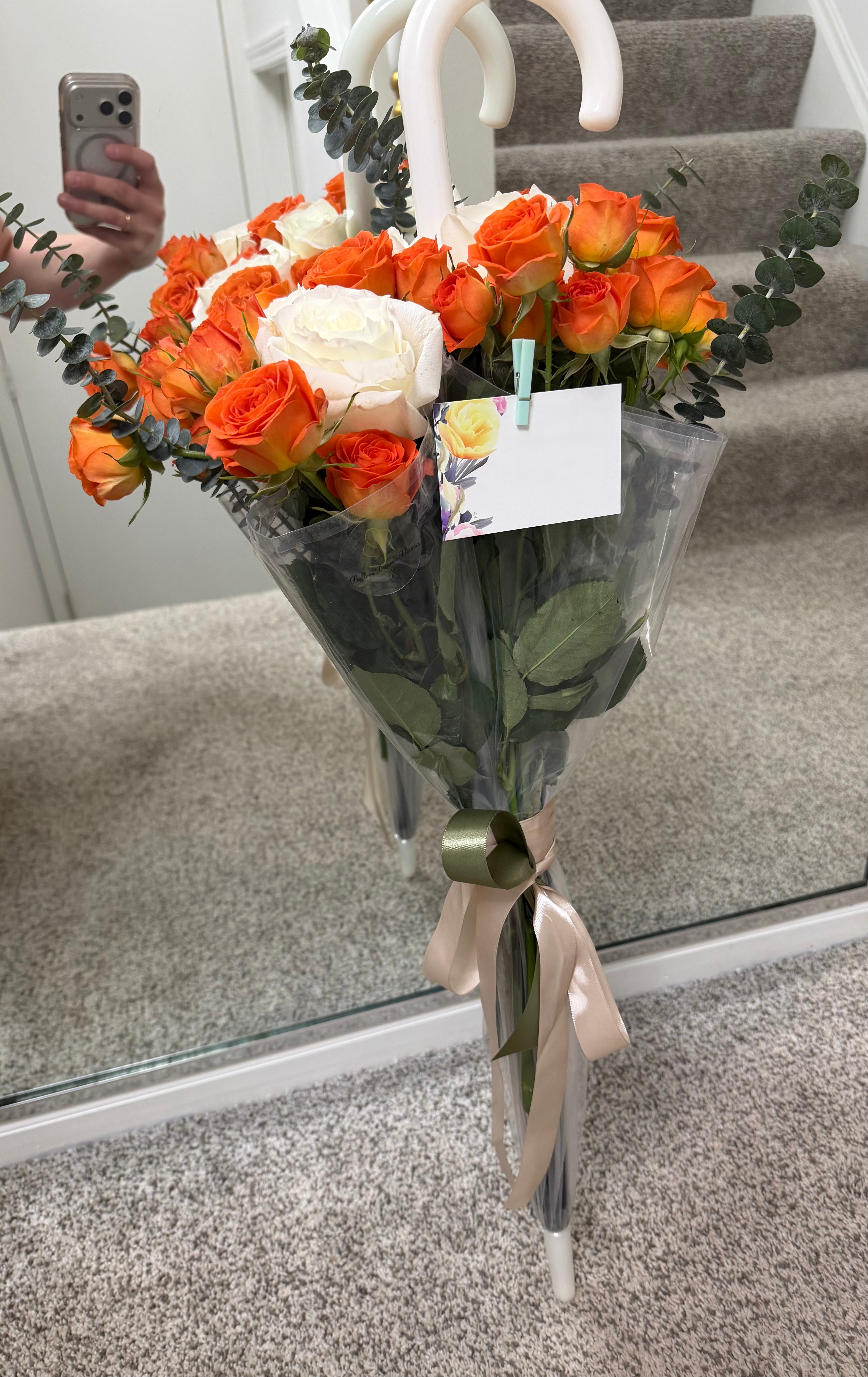 Blush Rose Umbrella Bouquet