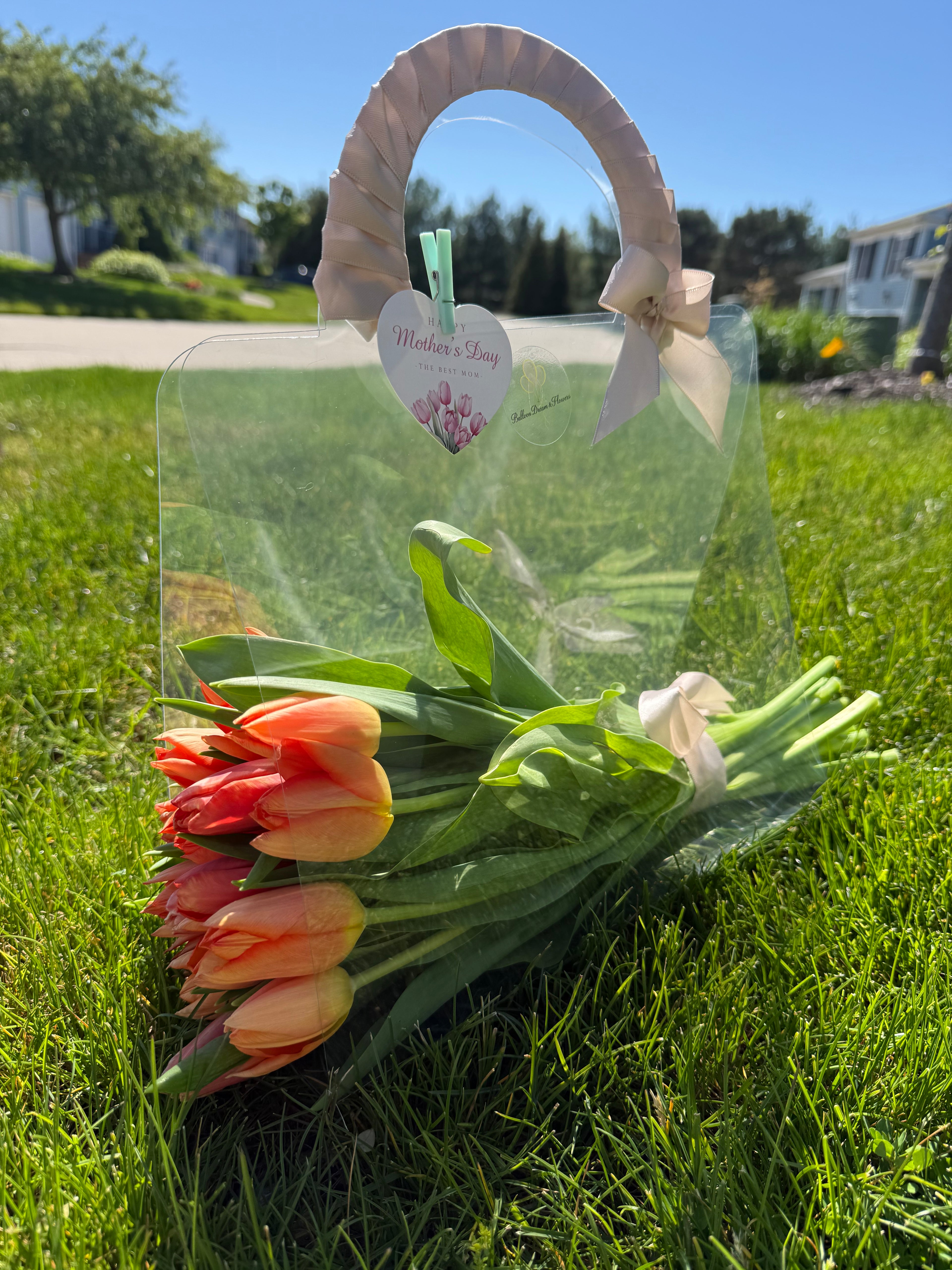 Luxury Tulips in Signature Clear Bag