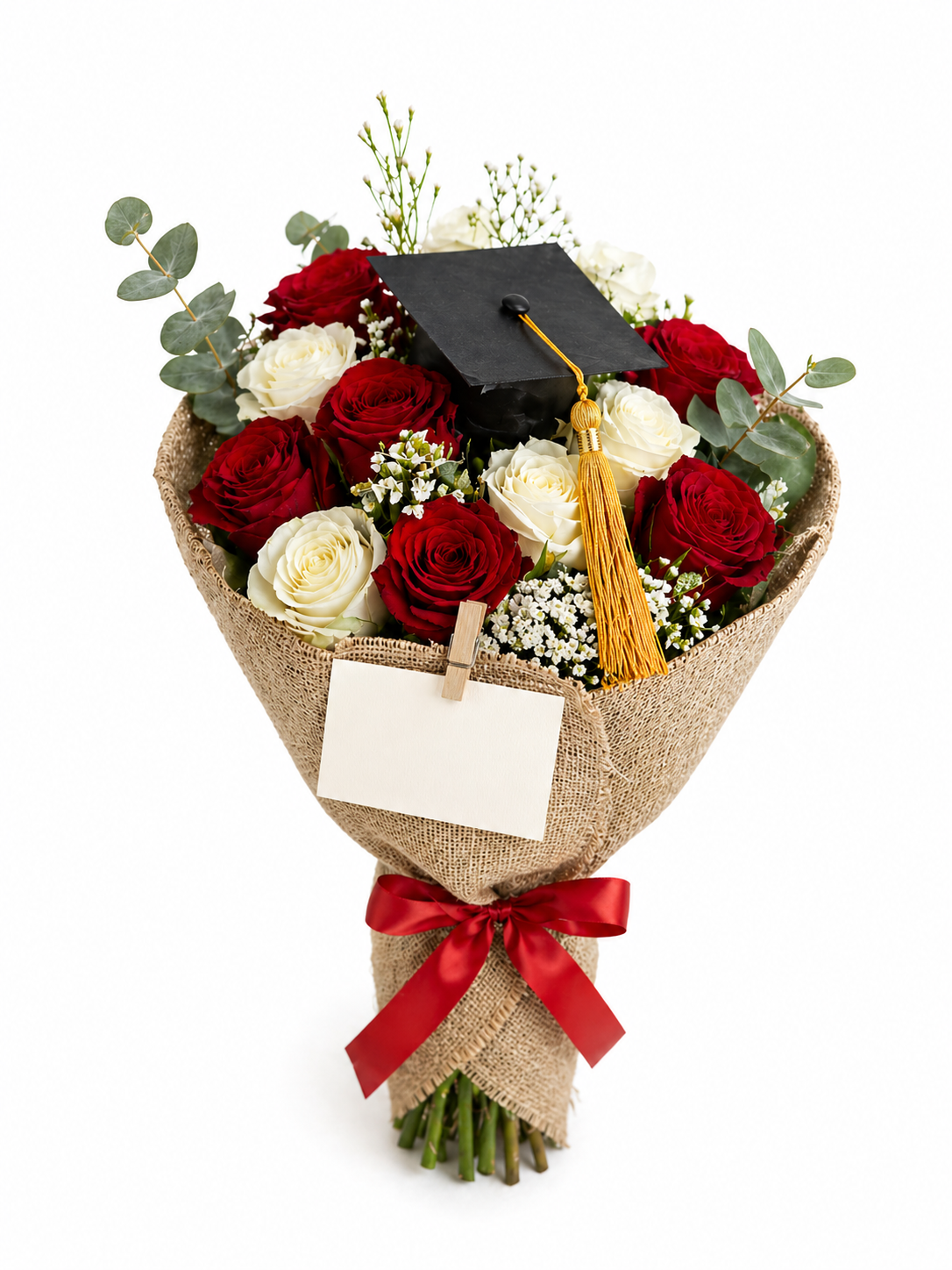 🎓 Classic Graduation Rose Bouquet