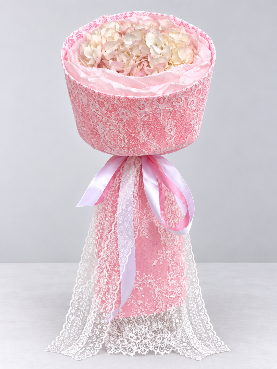 Blush Lace Hydrangea Bouquet
