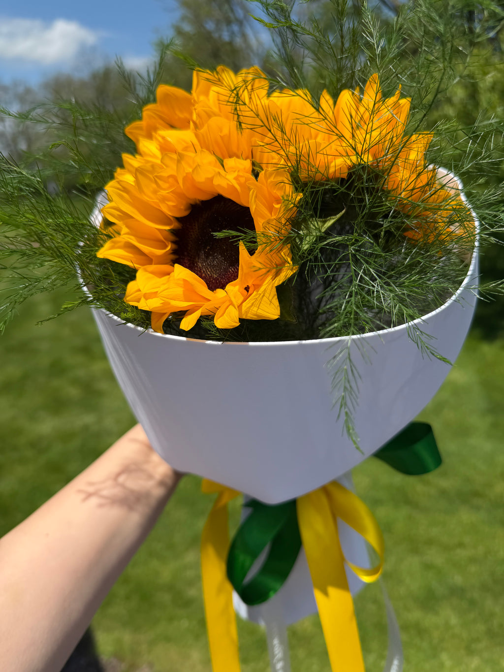 Golden Sunflower Charm Bouquet