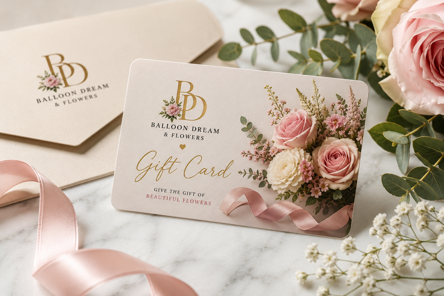 Balloon Dream & Flowers Gift Card
