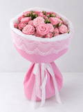 Blush Pink Lace Rose Bouquet