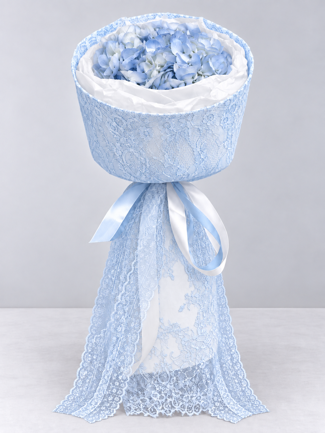 Blue Lace Hydrangea Bouquet